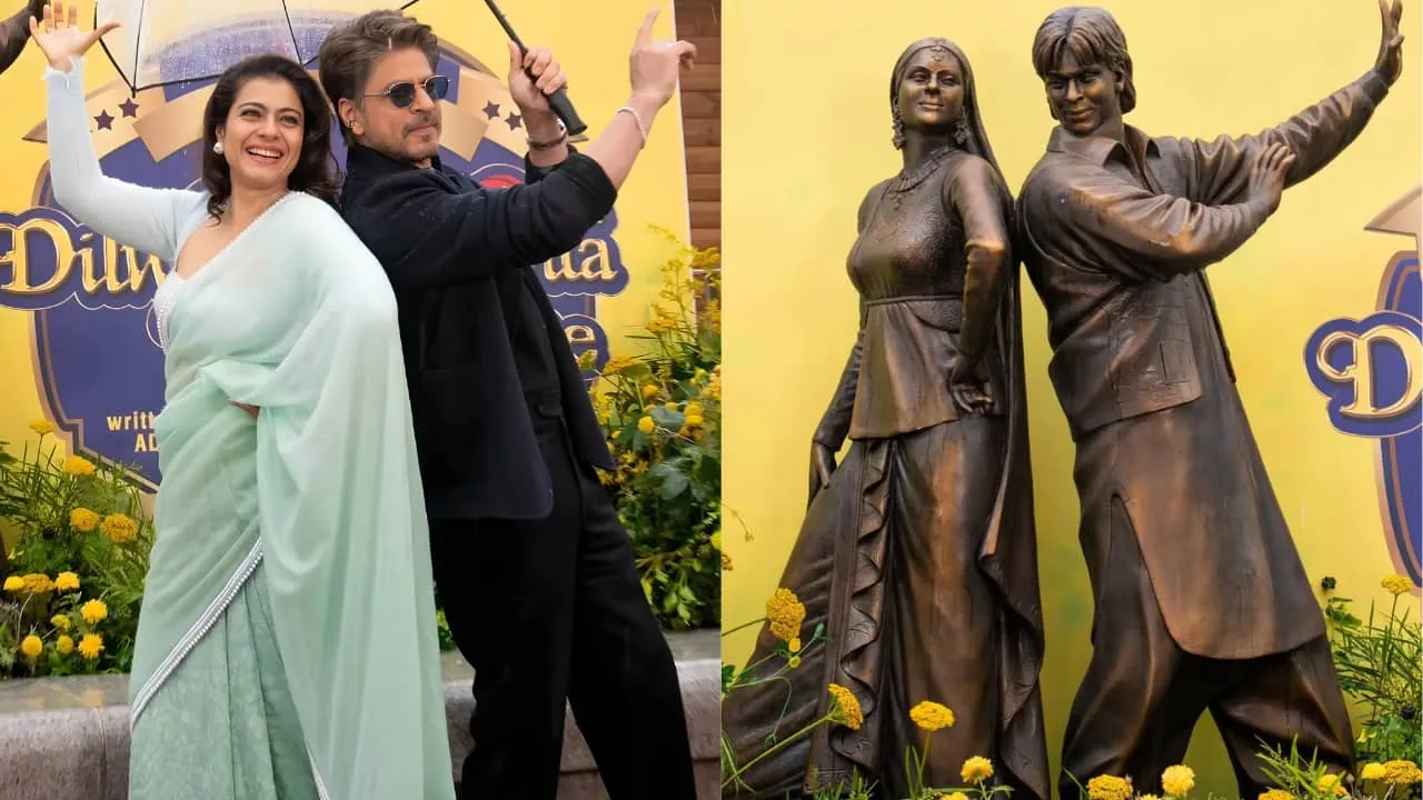Shah Rukh Khan and Kajol make history as they unveil bronze statue in  Leicester Square as they make 30 years of DDLJ