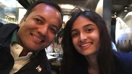 Naveen Jindal with daughter Yashaswini in 2015
