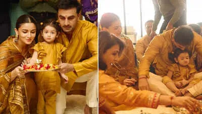 Alia Bhatt, Ranbir Kapoor, and daughter Raha offer prayer at Diwali puja  together; Neetu Kapoor, Soni Razdan, and Shaheen Bhatt join - See photos |  Hindi Movie News - Times of India