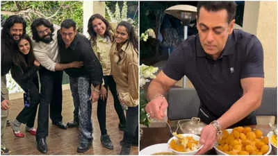 Riteish Deshmukh shares an unseen picture from Salman Khan's 60th birthday;  Genelia Deshmukh drops a video of the superstar making 'Bhau chi bhel' | -  The Times of India