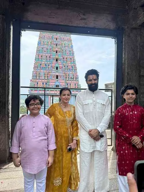 Mohit Malik and Shrenu Parikh seek divine blessings at Tiruttani Murugan  Temple ahead of Sony SAB's Ganesh Kartikey launch