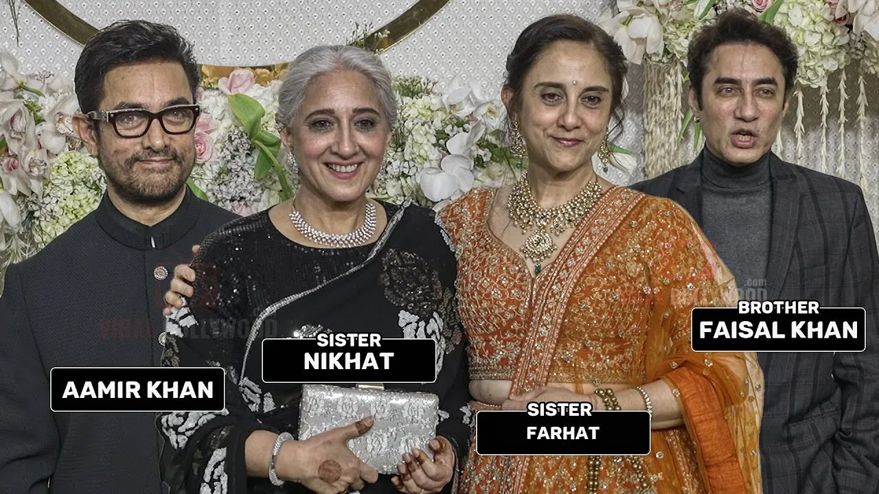 Aamir Khan, Brother Faisal Khan and Sister Nikhat with Farhat at Ira -
