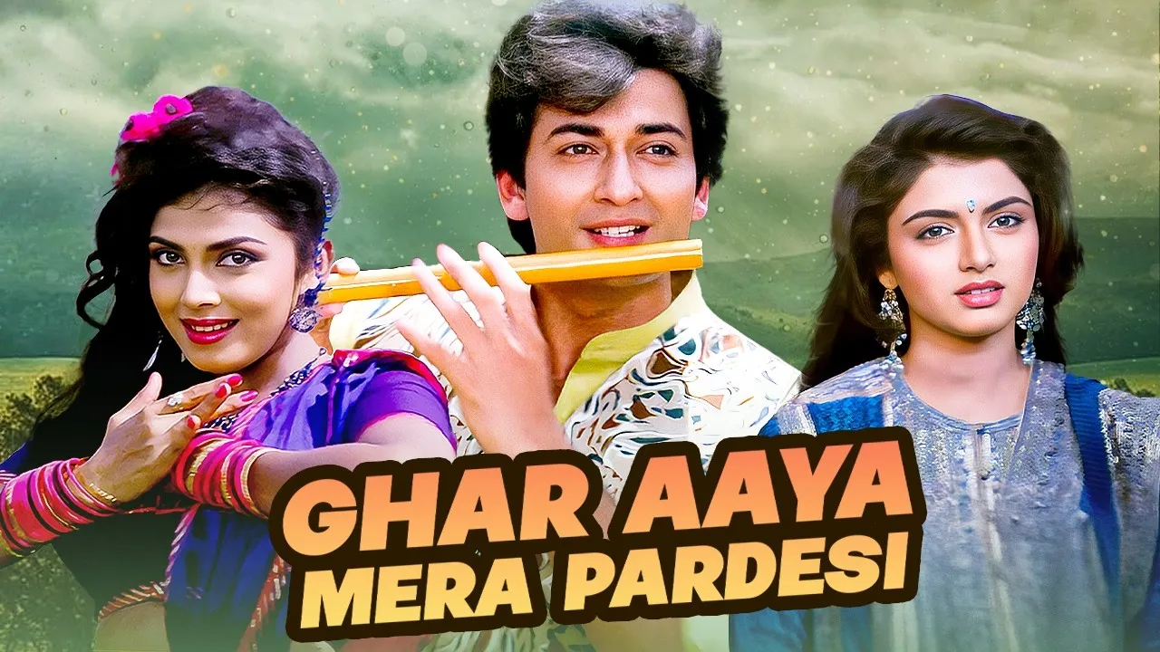 GHAR AAYA MERA PARDESI (1993) | Full Movie | Bhagyashree, Varsha Usgaonkar  | Romantic Drama