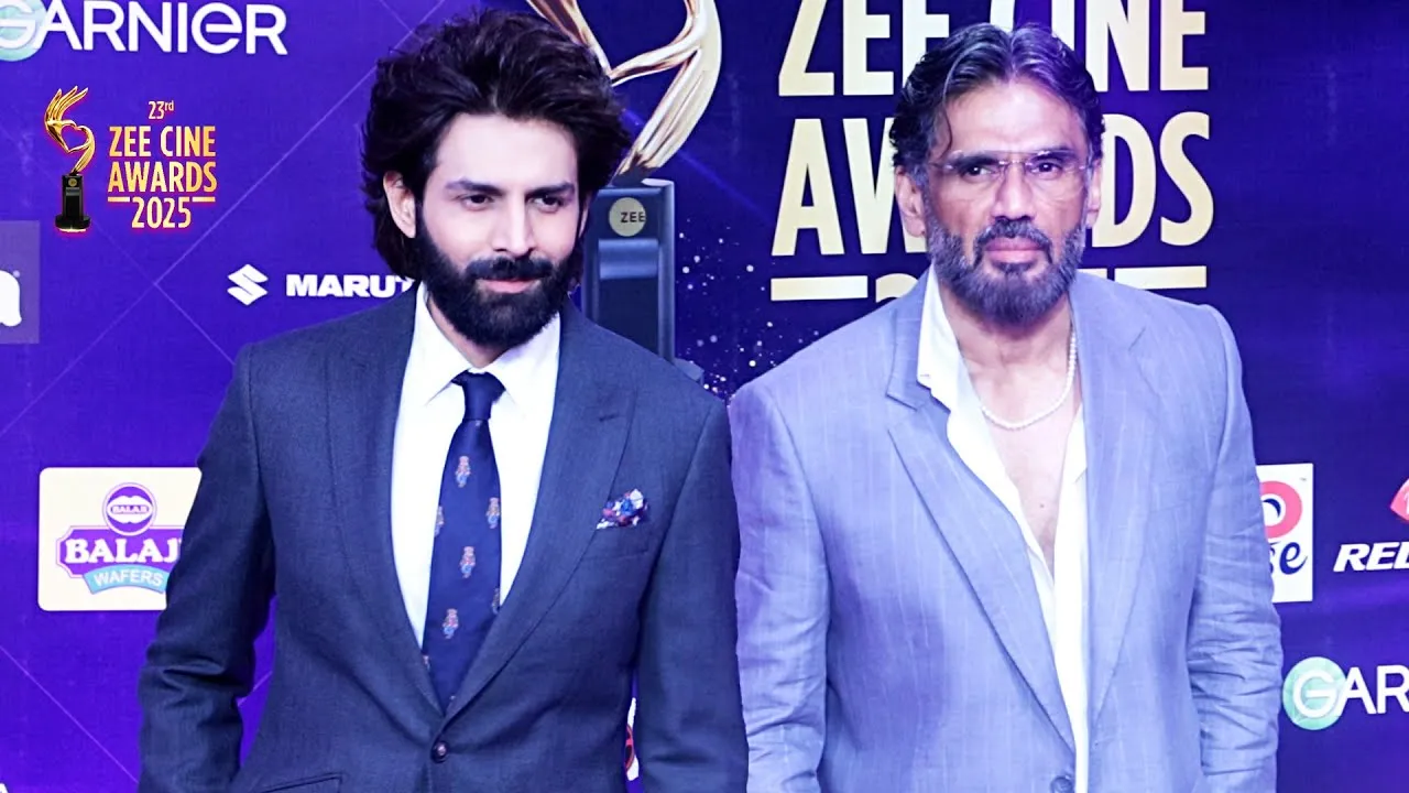 Aashiqui 3 Star Kartik Aaryan and Sunil Shetty Attends 23rd ZEE CINE AWARDS  2025