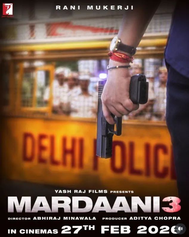Rani Mukerji Mardaani 3 poster released on Navratri | नवरात्रि पर रानी  मुखर्जी की 'मर्दानी 3' का पोस्टर जारी: हाथ में बंदूक लेकर एक्शन मोड में  दिखीं; 2026 में फिल्म ...