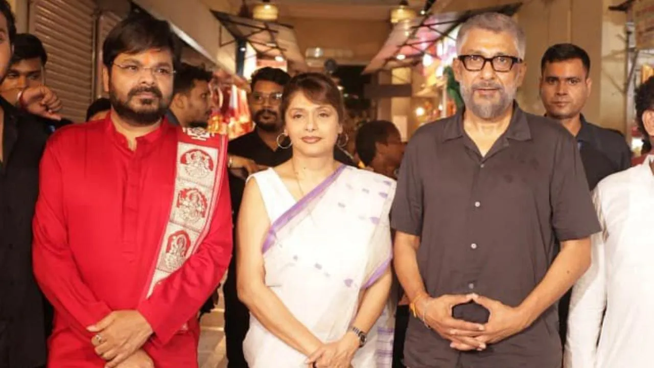 Vivek Ranjan Agnihotri, Pallavi Joshi and Abhishek Agarwal Seek Blessings  at Kalighat Kali Temple, Kolkata, Prior to The Bengal Files Trailer Launch!