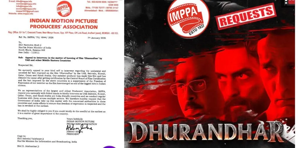IMPPA Appeals to PM Narendra Modi Over Middle East Ban on Film 'Dhurandhar',  Seeks Diplomatic Intervention - Bollywood Couch