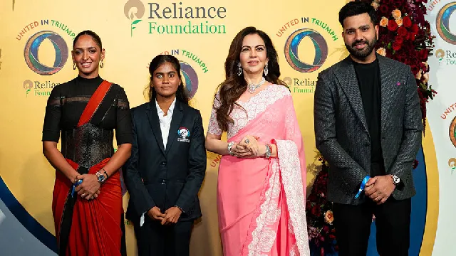 Nita Ambani honours India's three world cup-winning captains