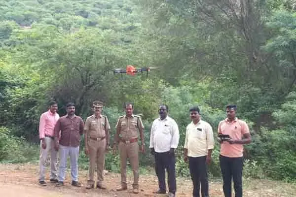 kallakurichi police observation started drone camera kalvarayan hills