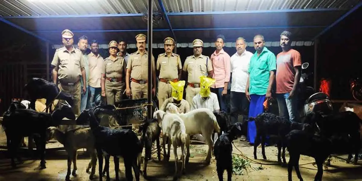  The police who lifted the goat thieves ...!