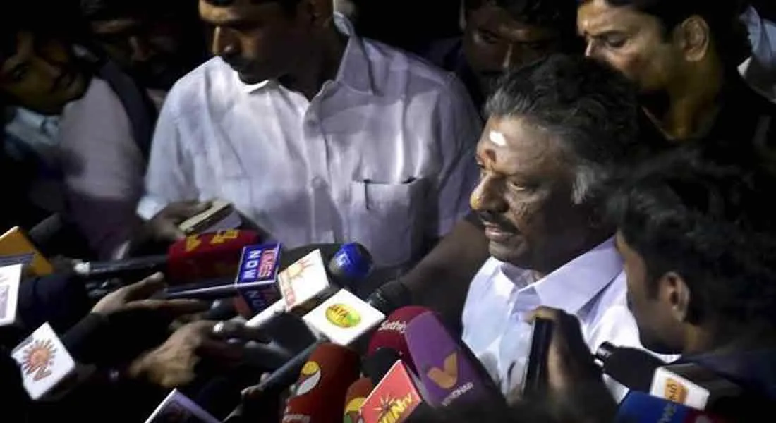 OPS denounces to Rajinikanth's speech