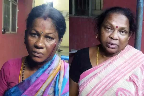 women who theft gold jewelry from  bag of  woman with a child on bus