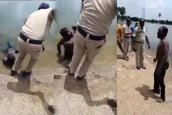 police were shocked to see the body floating in the lake
