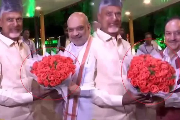 BJP Union Ministers who did not bring bouquet during Chandrababu Naidu meeting