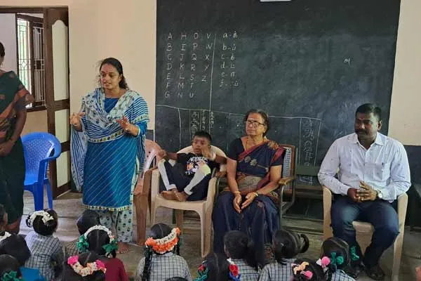 Government school provided traditional sports equipment to students