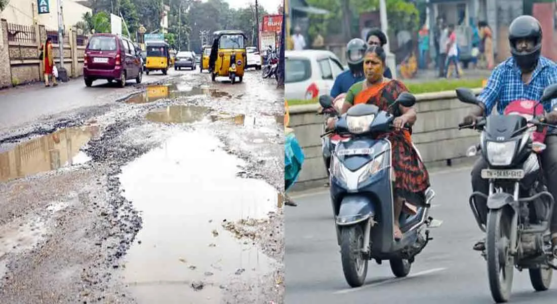  Bad roads are the cause of accident; Report on filing helmet case