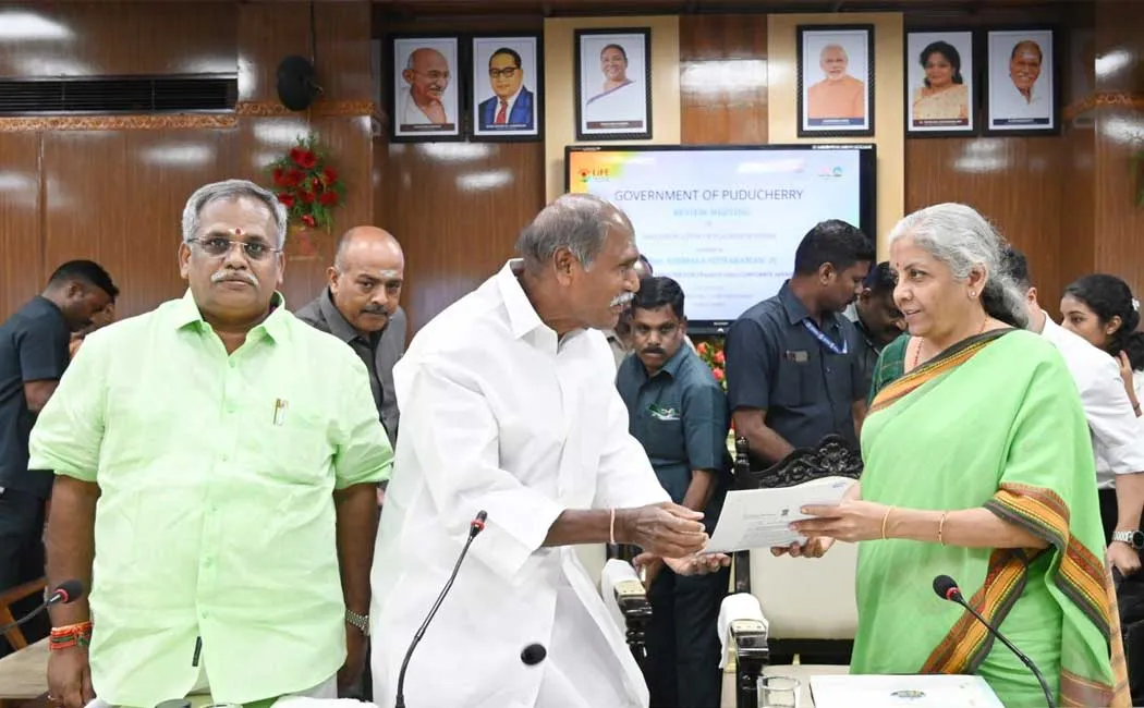 Political party leaders request Nirmala Sitharaman to include Puducherry state Union Finance Committee.