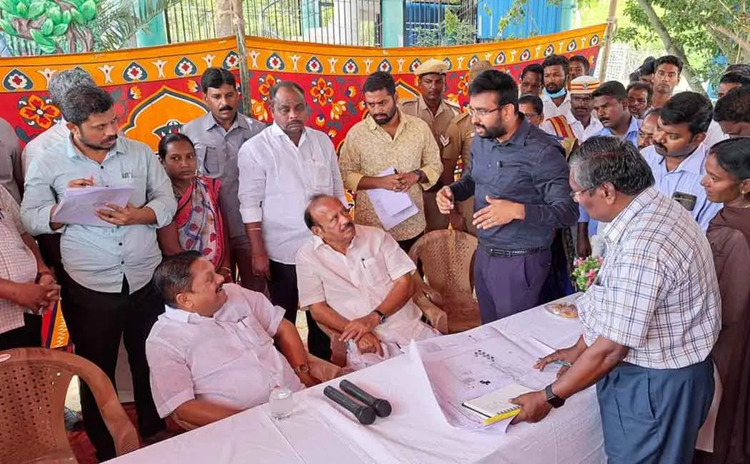 Minister K. Ramachandran reviewed the tourism development works