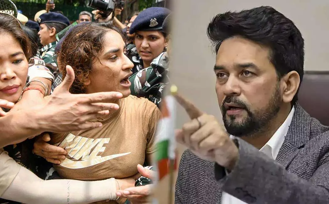  central Minister Anurag Thakur has said that justice should be given  female wrestlers