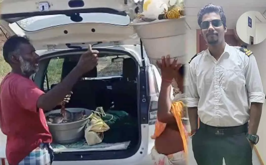  son bought a luxury car for his parents to sell fish
