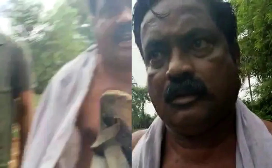 bar owner tried to hit the police with a shoe in Pudukottai