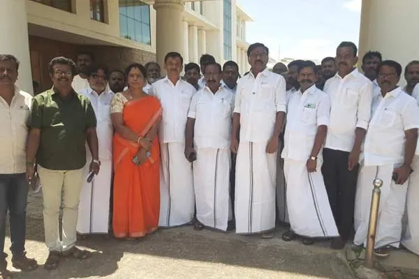 AIADMK complaint to SP demanding action against Minister T.R.B. Raja 
