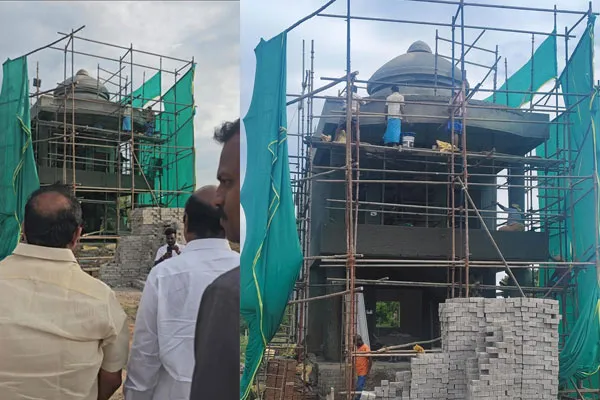  MLA built a huge DMK office in the village vellore