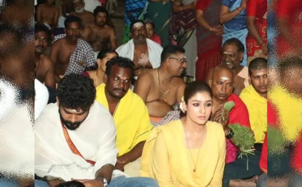 actress-nayanthara-and-director-vignesh-shivan-visit-Temple 