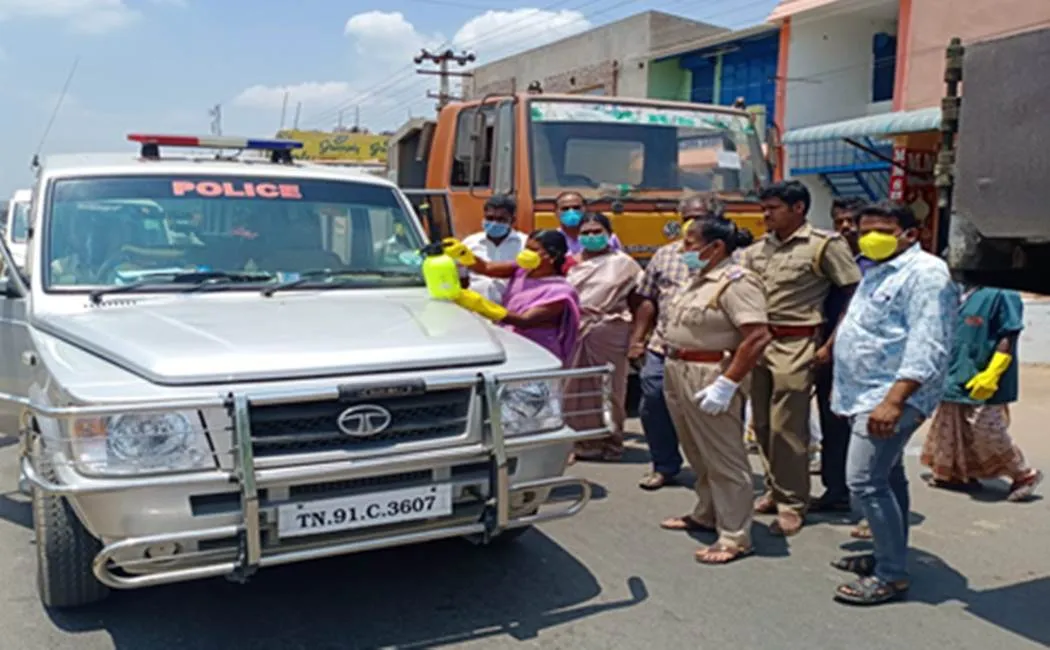  corona virus - Erode police - 100 vehicles seized 