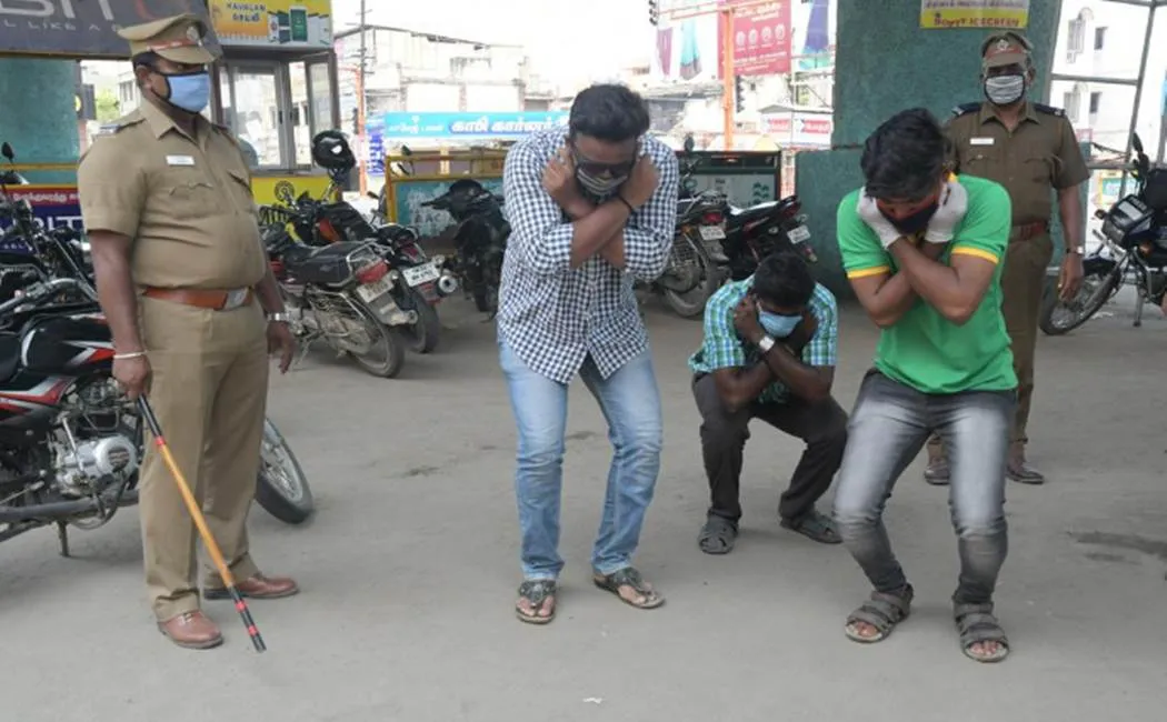  Corona virus issue - different punishment given by the Erode police  
