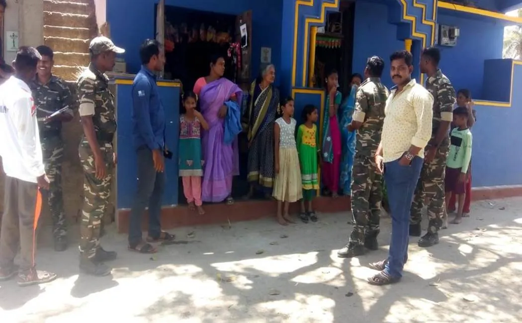 police camp near Ambur  