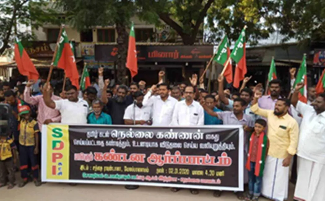  Protest against nellai-kannan Arrest