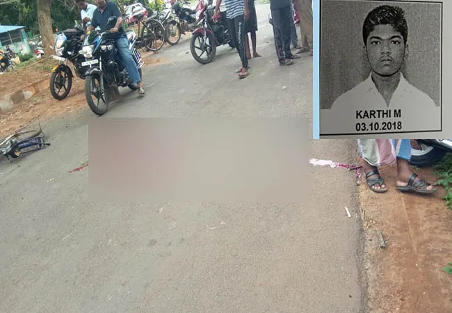 cuddalore neyveli private school van collapse 10th student karthik incident 