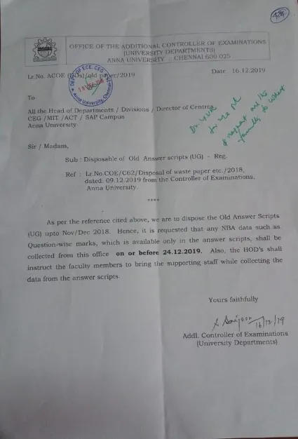 Anna University cleared of abuse documents?