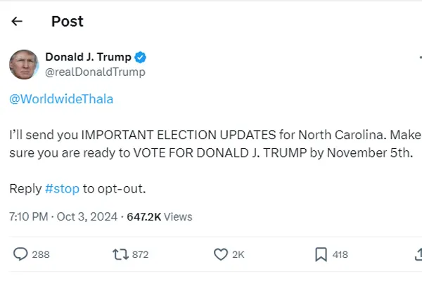 donald trump tagged ajith fans page account in x 