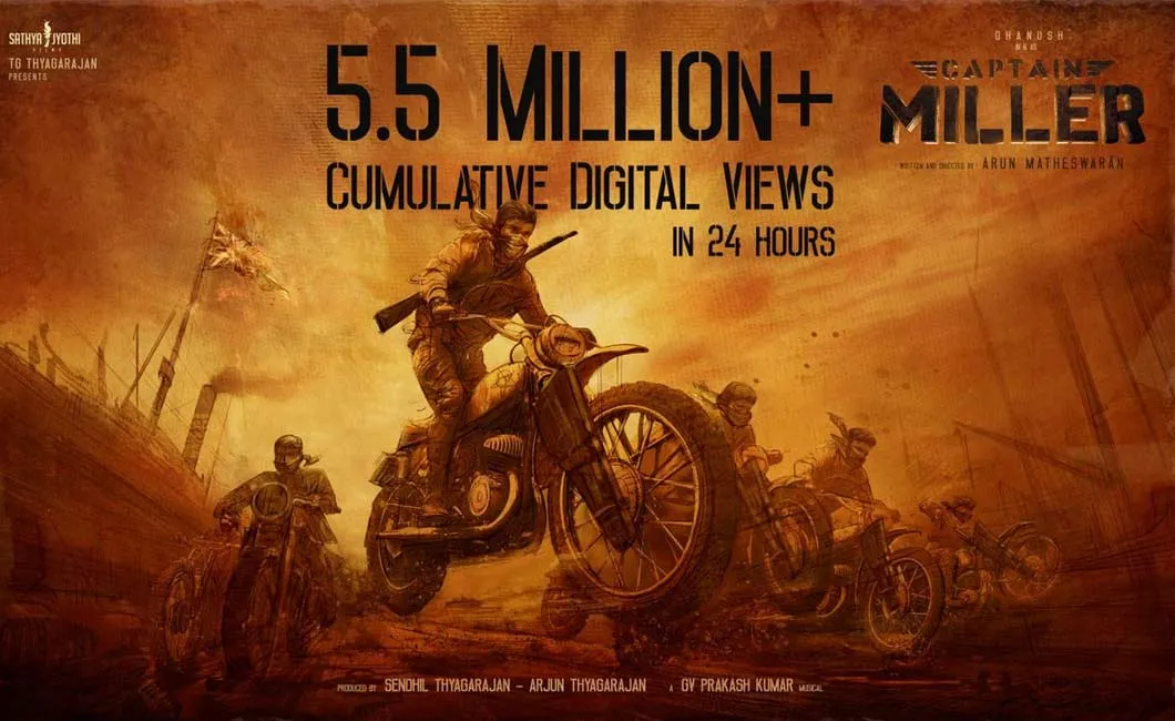 captain miller video views 5 million