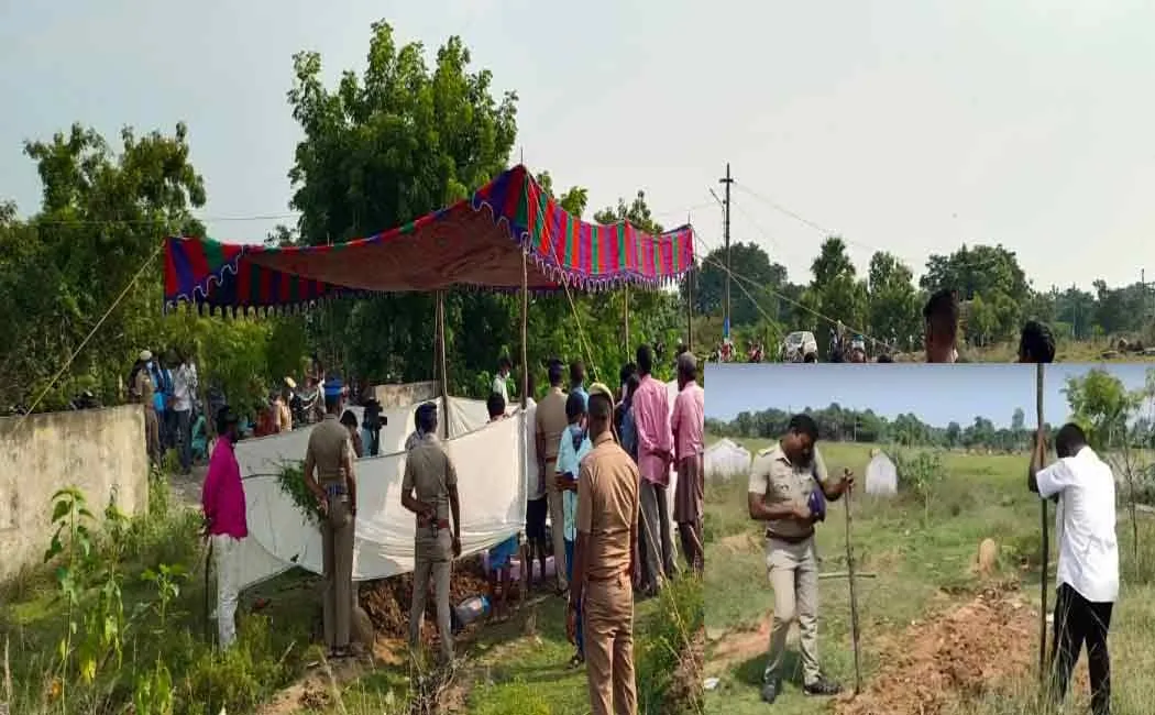 The  girl's head is missing; Shocked as there were pooja items at the  site