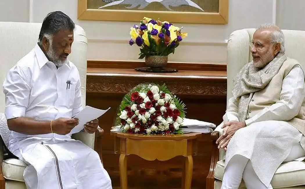 A call from Gujarat; O. Panneerselvam to Ahmedabad