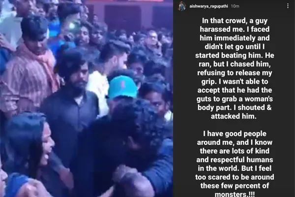 person misbehavioured to actress aishwarya in captain miller  event 