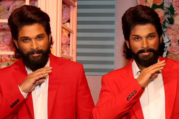 allu arjun Wax Statue at dubai