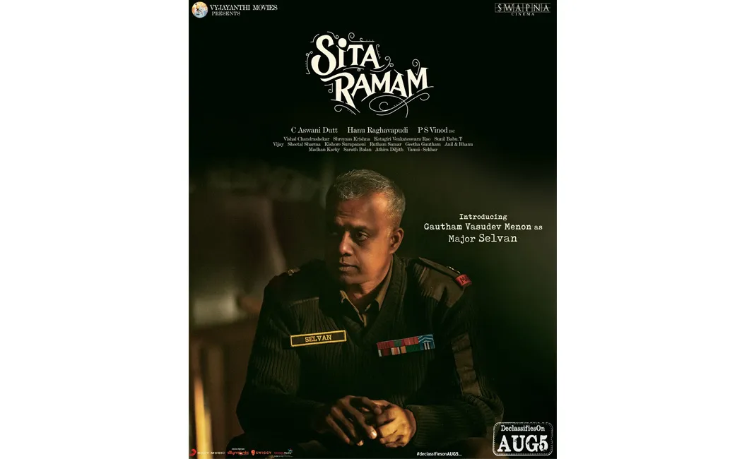 Sita Ramam gautham menan first look poster out now