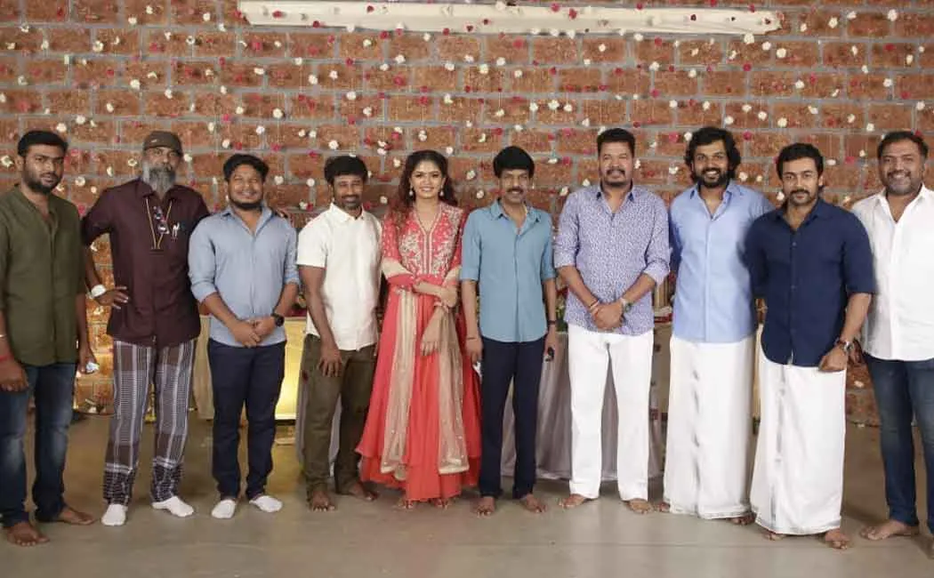 Viruman movie poojai