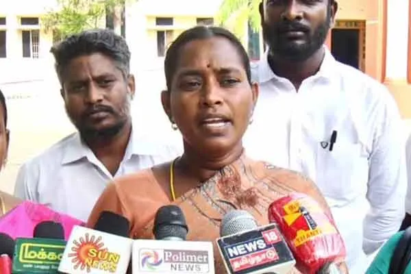 reported late Kaniyamur school girl mother is contesting in the Vikravandi by-election