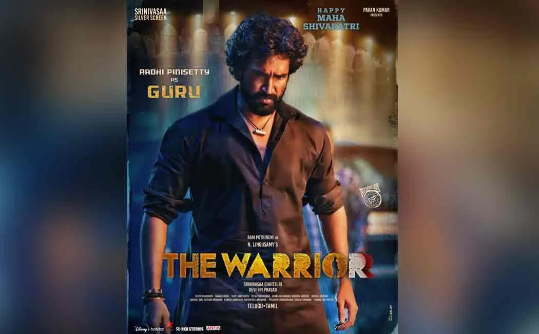 warrior starring aadhi pinisetty first look poster goes viral