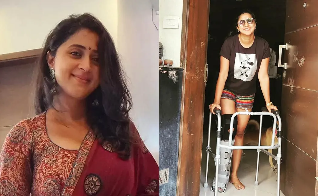 actress kaniha ankle fracture 