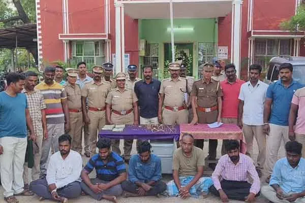 gang of robbers accompanied by a police escort