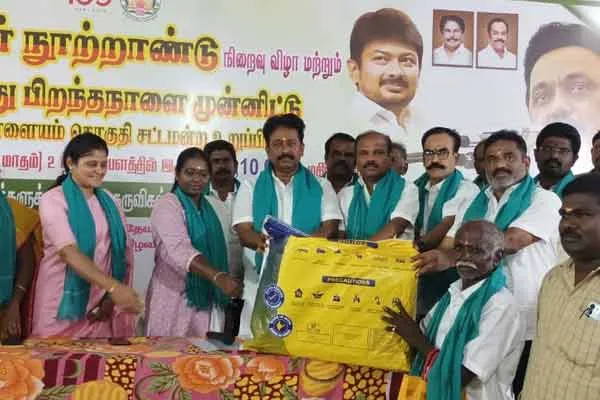 Farm implements for farmers at kalaignar centenary function