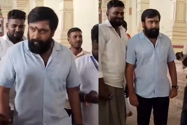 sasikumar at rameshwaram temple