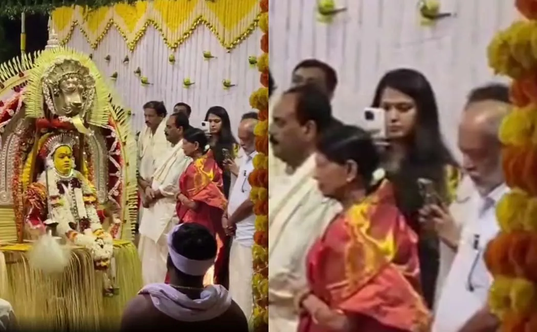 anushka shetty attend bootha gola function in  Mangaluru