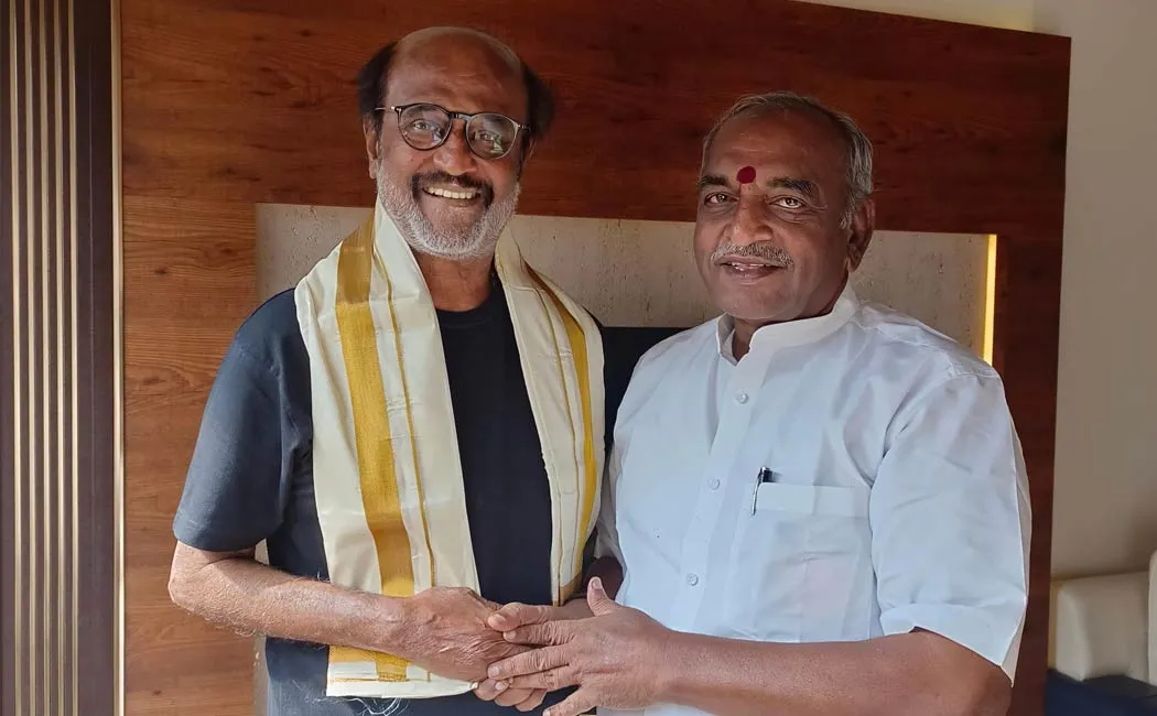 pon radhakrishnan meets rajini in kanniyakumari 